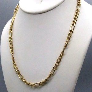 Vintage Figaro Chain Necklace, Gold Tone Classic